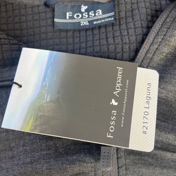 Fossa Laguna Pullover Shirt 1/4 Zip Mens 2XL Gray Size New - Picture 14 of 16